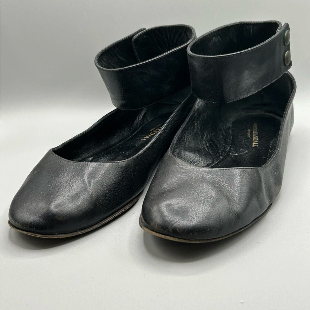 Loeffler Randall Ankle Strap Flats Size 11, Black, Fabulous Vintage Shoes